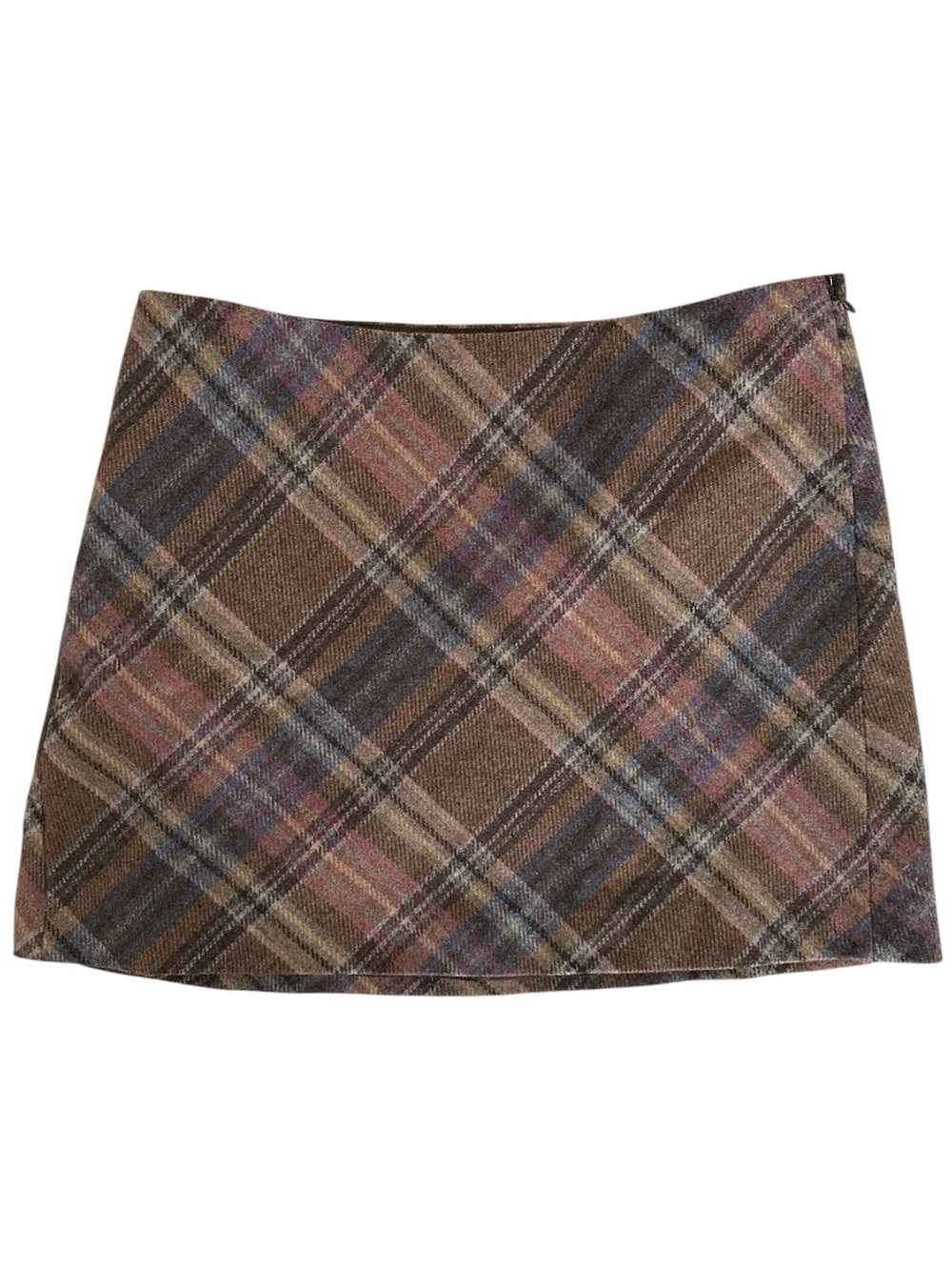Gap Y2K Multicolor Wool Plaid Mini Skirt Size 6